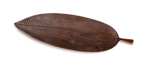 Bandeja forma de hoja P22325 Natural